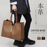 本革 大容量 ベルトデザイン トートバッグ A4サイズ対応 通勤 レディース | UNITED BASE | 詳細画像1