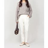 丈長め ウエストゴム テーパードスラックスパンツ ボトムス パンツ レディース | UNITED BASE | 詳細画像3