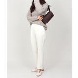 丈長め ウエストゴム テーパードスラックスパンツ ボトムス パンツ レディース | UNITED BASE | 詳細画像6