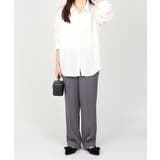 丈長め ウエストゴム ストレートスラックスパンツ ボトムス パンツ レディース | UNITED BASE | 詳細画像8