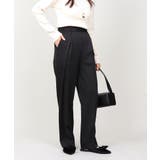 丈長め ウエストゴム ストレートスラックスパンツ ボトムス パンツ レディース | UNITED BASE | 詳細画像12