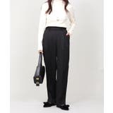 丈長め ウエストゴム ストレートスラックスパンツ ボトムス パンツ レディース | UNITED BASE | 詳細画像13