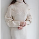 ショルダーデザインニットワンピース ロングワンピース ニットワンピース | MODE ROBE | 詳細画像10 