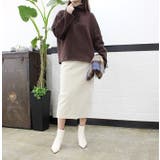 カラーコーデュロイスカート コーデュロイ ブラウン | MODE ROBE | 詳細画像6