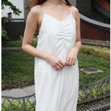 ホワイト | シャーリングキャミワンピース | MODE ROBE