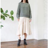 グリーン | ローゲージクルーネックニット | MODE ROBE