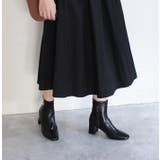 ブラック | スクエアトゥショートブーツ ショートブーツ ブーツ | MODE ROBE