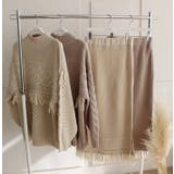 ケーブルフリンジデザインスカート フリンジスカート ニットスカート | MODE ROBE | 詳細画像21