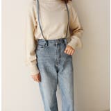 レースアップデニムパンツ サロペット デニム | MODE ROBE | 詳細画像3