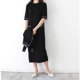 配色ワンピース＆カーディガンセット | MODE ROBE | 詳細画像6 