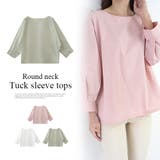 ラウンドネックタックスリーブトップス | MODE ROBE | 詳細画像1