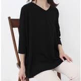 ブラック | Vネックドルマントップス | MODE ROBE