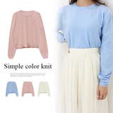 シンプルカラーニット | MODE ROBE | 詳細画像1 
