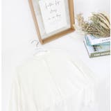 ホワイト | ノーカラーシアーシャツ | MODE ROBE