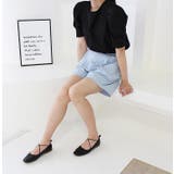 バックギャザーリボンパフショルダートップス | MODE ROBE | 詳細画像10