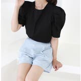 バックギャザーリボンパフショルダートップス | MODE ROBE | 詳細画像15