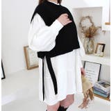 ホワイト | パフスリーブティアードブラウス | MODE ROBE