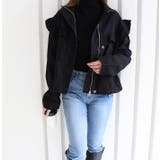 ブラック | フリルデザインジャケット | MODE ROBE