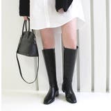 ブラック | ローヒールロングブーツ | MODE ROBE