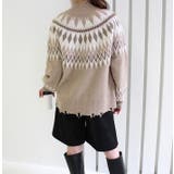 ノルディック柄ダメージデザインニット | MODE ROBE | 詳細画像11