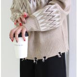 ノルディック柄ダメージデザインニット | MODE ROBE | 詳細画像13