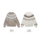 ノルディック柄ダメージデザインニット | MODE ROBE | 詳細画像23