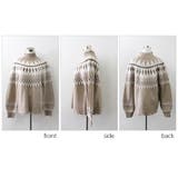 ノルディック柄ダメージデザインニット | MODE ROBE | 詳細画像24