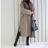 モカ | ベルト付きガウンコート | MODE ROBE