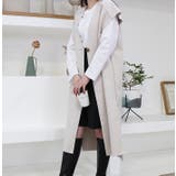 アイボリー | Vカットヘリンボーンロングベスト | MODE ROBE
