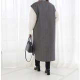 Vカットヘリンボーンロングベスト | MODE ROBE | 詳細画像16