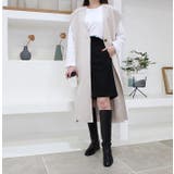 Vカットヘリンボーンロングベスト | MODE ROBE | 詳細画像2
