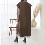 Vカットヘリンボーンロングベスト | MODE ROBE | 詳細画像18