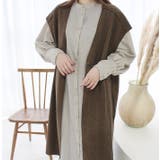 Vカットヘリンボーンロングベスト | MODE ROBE | 詳細画像19