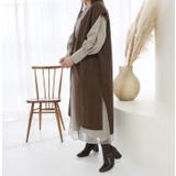 Vカットヘリンボーンロングベスト | MODE ROBE | 詳細画像21