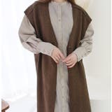 Vカットヘリンボーンロングベスト | MODE ROBE | 詳細画像23