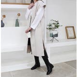 Vカットヘリンボーンロングベスト | MODE ROBE | 詳細画像6