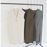 Vカットヘリンボーンロングベスト | MODE ROBE | 詳細画像9