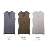 Vカットヘリンボーンロングベスト | MODE ROBE | 詳細画像28