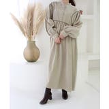 バイカラーステッチウエストタックワンピース | MODE ROBE | 詳細画像2