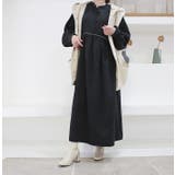 バイカラーステッチウエストタックワンピース | MODE ROBE | 詳細画像12