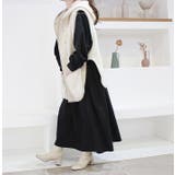 バイカラーステッチウエストタックワンピース | MODE ROBE | 詳細画像14