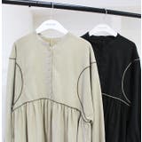 バイカラーステッチウエストタックワンピース | MODE ROBE | 詳細画像17