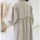 バイカラーステッチウエストタックワンピース | MODE ROBE | 詳細画像4