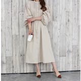 アイボリー | ボリュームスリーブタックワンピース | MODE ROBE