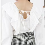 スクエアネックフリルブラウス | MODE ROBE | 詳細画像6