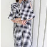 ブラック | 3WAYギンガムチェックレイヤードワンピース | MODE ROBE