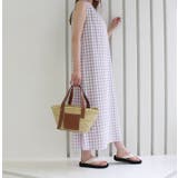 ラベンダー | 3WAYギンガムチェックレイヤードワンピース | MODE ROBE