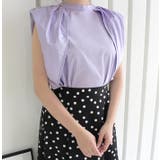 パープル | 2WAYタックスリーブノースリーブブラウス | MODE ROBE