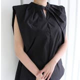 ブラック | 2WAYタックスリーブノースリーブブラウス | MODE ROBE