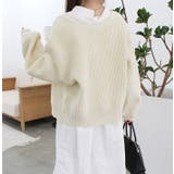 アイボリー | カラーニットカーディガン | MODE ROBE